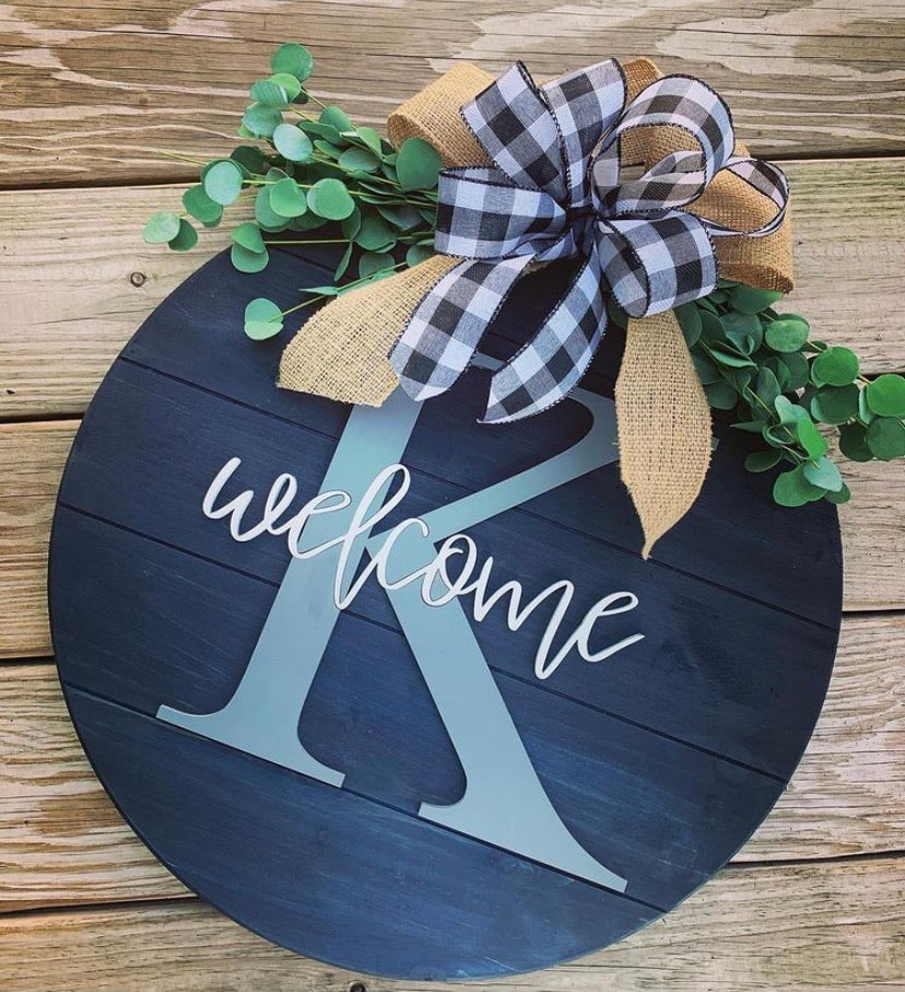 Welcome with initial – KSHandmade